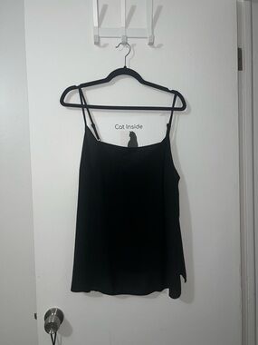 Eloquii flowy black tank top 1x